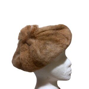 Vintage Glentarff Mohair Blend Tam o Shanter Made in Scotland Scottish Neutral